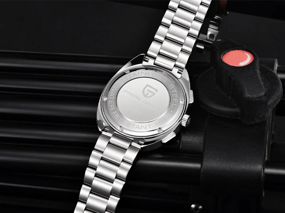 Pagani design2026fashion men's quartz watch top brand luxury sapphire VK63 men's chronograph all-steel diving relógios masculino