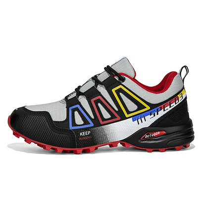 Men Waterproof Hiking Shoes Wear-Resistant Outdoor Shoes Leather Hiking Hunting Tactical Sports Shoes Men