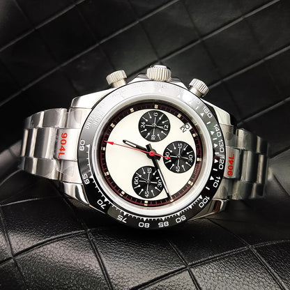 20 color Business 39mm Quartz Watch Men's Timing Sapphire Crystal VK63 Movement Calendar Luminous Blue Dial Stainless Steel Stra