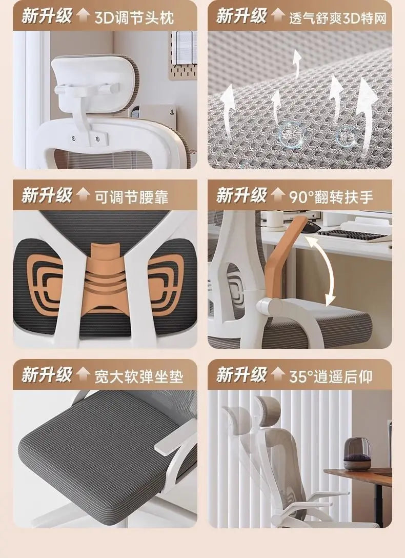 Ergonomic Gaming Chair for Gamers Luxury Office Chair with Adjustable Height, 200kg Support, Comfortable Armrest Computer Chair for Home & Office