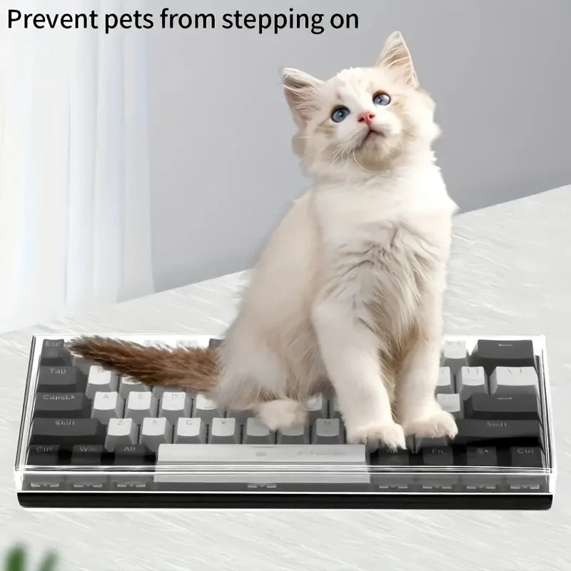 Acrylic Keyboard Clear Protector Case for Mechanical Keyboard, Transparent Keyboard Dust Cover for 60/61/64/96/98/104/108 Key Keyboards & Mouse