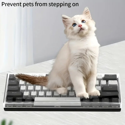 Acrylic Keyboard Clear Protector Case for Mechanical Keyboard, Transparent Keyboard Dust Cover for 60/61/64/96/98/104/108 Key Keyboards & Mouse