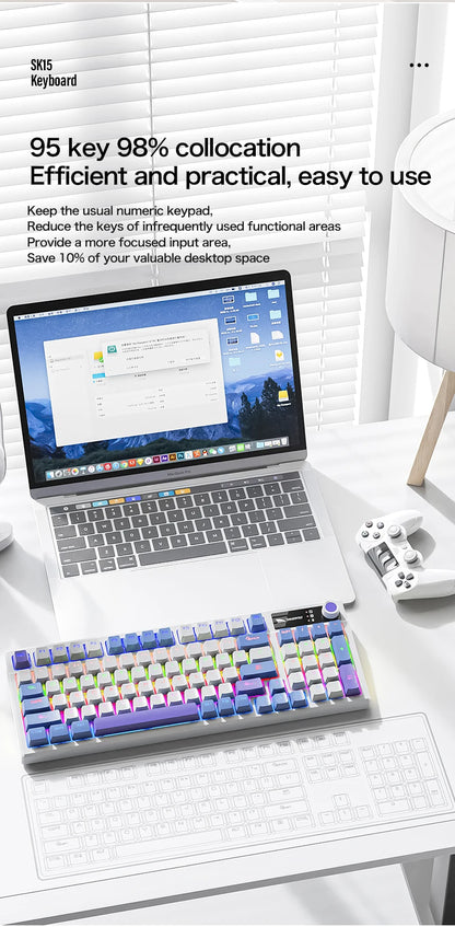 SMAILWOLF SK15 Laptop Gaming Wired Mechanical Keyboard Full Key Rollover Customized in Spanish