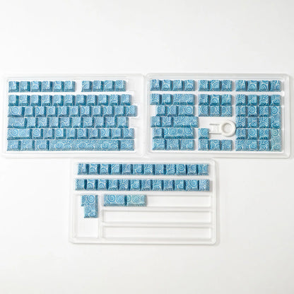 KYOMOT 135 Keys PBT Side Print Keycap Double Shot Cherry Profile Shine Through Keycaps for MX Switch Games Mechanical Keyboard