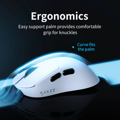 AJAZZ AJ179 V2 MAX Tri-Mode Wireless Gaming Mouse, 56g Lightweight PAW3311 Sensor, 12000 DPI, Rechargeable Right-Hand Gaming Mouse