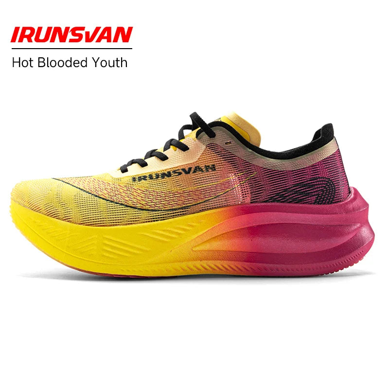 IRUNSVAN carbon plate marathon running shoes professional stable support shock absorption ultra light rebound sports shoes