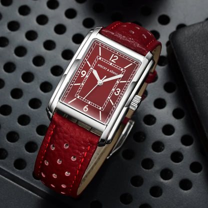 2025 New High Quaity 27MM Specht & Söhne Square Men's Watch Sweep VH31 Movt Steel Reloj Hombre Sapphire Crystal Waterproof