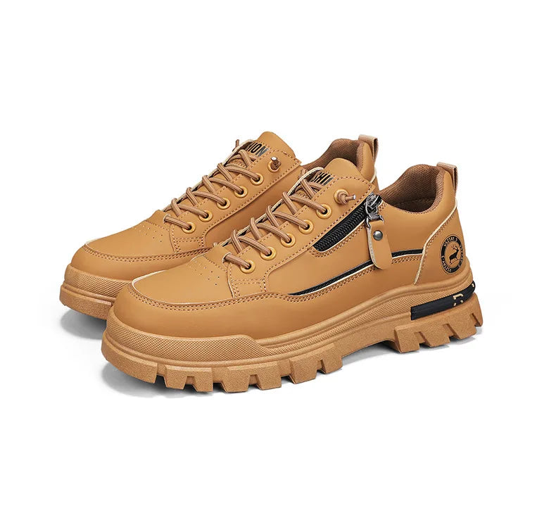 Men's Casual Sports Outdoor Hiking Trendy Fashion Street Comfortable Men's Thick Soled Board Shoes