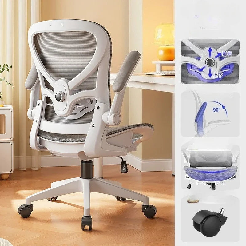 Silla gaming de estilo racing ajustable, sillón reclinable, soporte lumbar 3D, respaldo de malla y acolchado grueso para escritorio