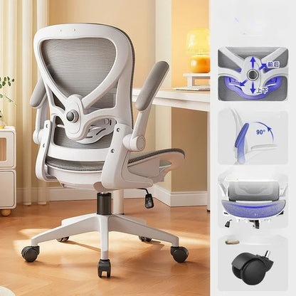 Silla gaming de estilo racing ajustable, sillón reclinable, soporte lumbar 3D, respaldo de malla y acolchado grueso para escritorio