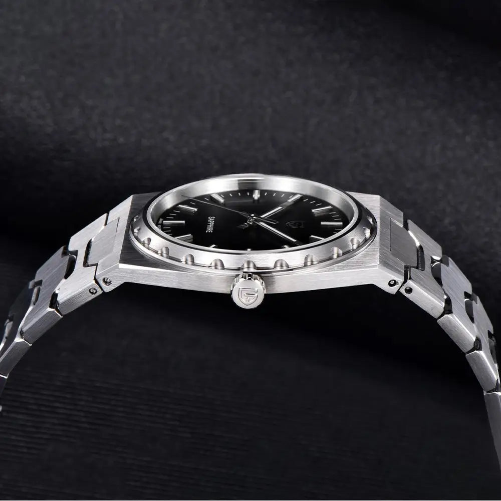 PAGANI DESIGN Men's Quartz Watches Ultra-Thin 7mm Series 37mm Sapphire Stainless Steel Waterproof Watches for Man TMI VJ21