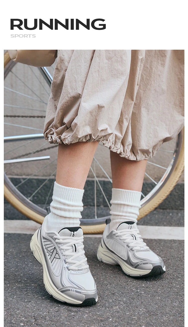 Xtep Juechen Vintage Running Shoes For Women 2025 Spring Fashion Casual Sports Shoes  Stability Daily Sneakers 875118110028