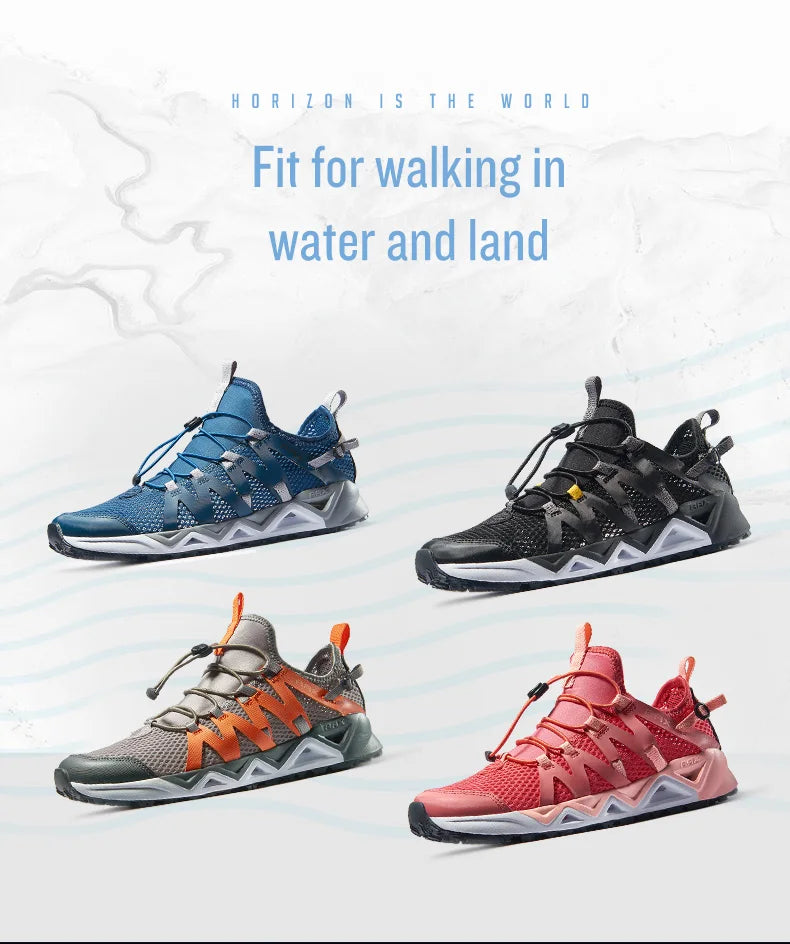 RAX New Men Women Summer Hiking Shoes Breathable Upstream Shoes Trekking Aqua Shoes Outdoor Fishing Camping Sneaker Men