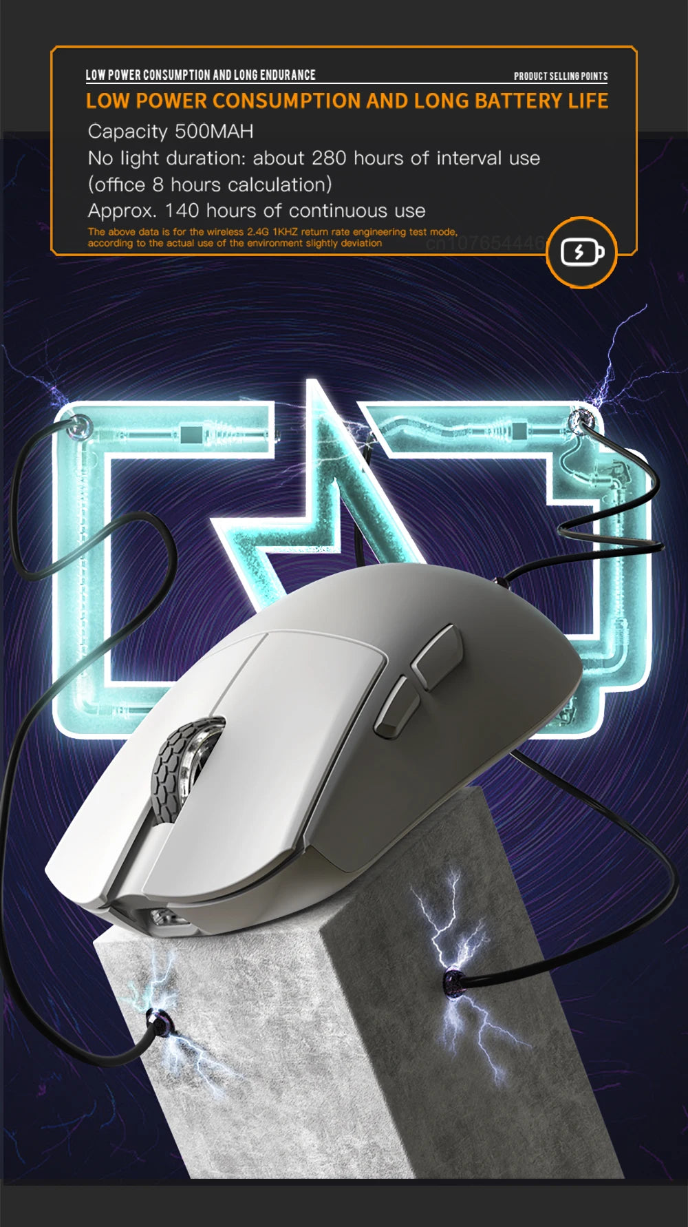 Ratón gaming Darmoshark M3Pro 2.4G BT inalámbrico trimodo con sensor PAW3395 N52840, 26000DPI, para manos grandes, controlador macro para gaming