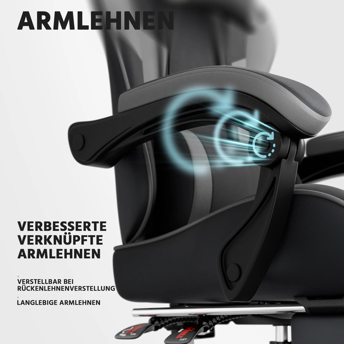 Comanlai Gaming Chair with Footrest Ergonomic High Back Gaming Chair, Adjustable Headrest & Lumbar Support, PU Leather Swivel Computer Gaming Chair for Office & Home