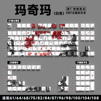 Machima Keycap PBT Cherry Side Engraved Translucent Keyboard Keychain Compatible with MX Switch Gaming Mechanical Keyboard