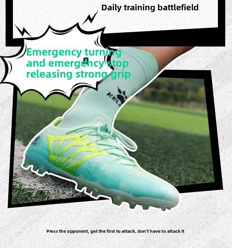 Kelme Men's Professional Football Shoes Youth And Children's Mg Training Football Boots Indoor Anti Slip Football Shoes