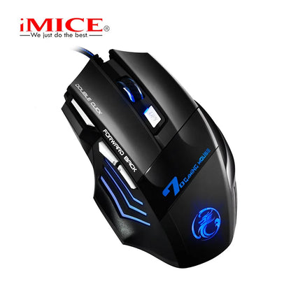 Mouse da gaming cablato USB a 4 tasti Generation, mouse da gaming ergonomico 2400DPI con retroilluminazione RGB e sensore ottico ad alta precisione