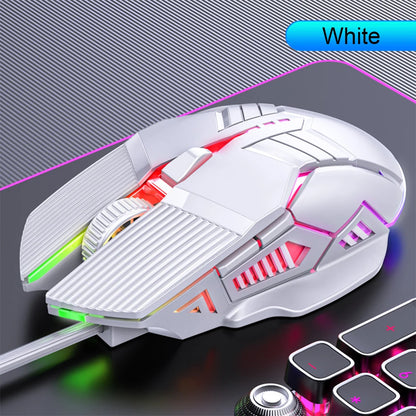 3200DPI Ergonomic Wired Gaming Mouse RGB Backlit USB Gaming Mouse with 6 Silent Buttons for PC Laptop
