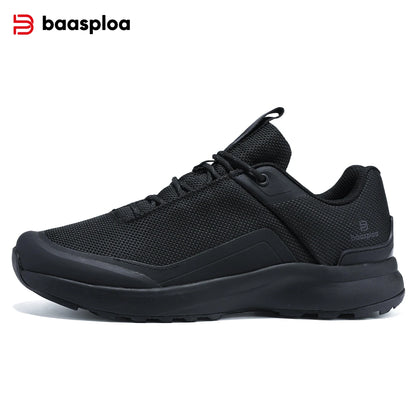 Baasploa Men Hiking Sneakers Outdoor Fashion Lightweight Breathable Shoes Male Casual Anti-Skid Wear-Resistant Climbing Shoes