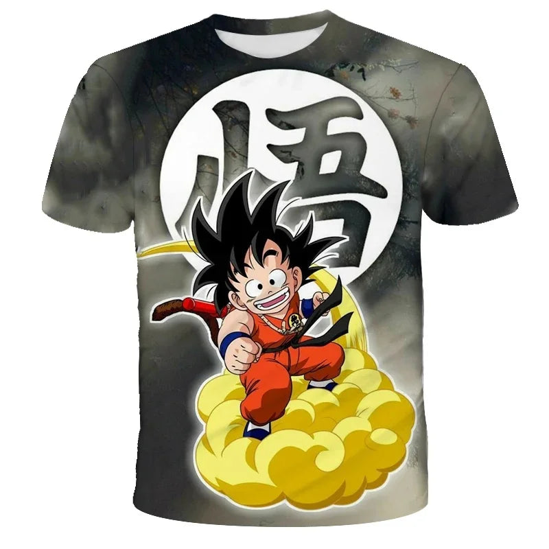 2026  Anime Dragon Ball Son Goku 3D Print Kids T Shirt Summer Fashion Casual T-shirt Boy Girl Unisex Children's Clothing Tshirt