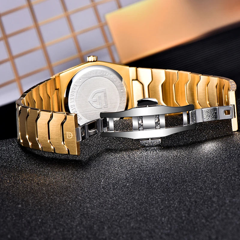 PAGANI DESIGN Men's Quartz Watches Ultra-Thin 7mm Series 37mm Sapphire Stainless Steel Waterproof Watches for Man TMI VJ21