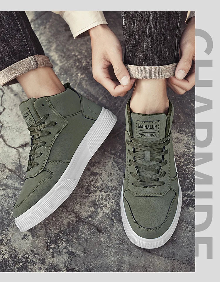 Men's Skateboarding Shoes 48 High Top Casual Sneakers Breathable Street Shoes Flats Shoes Lace UP Walking Shoes Chaussure Homme