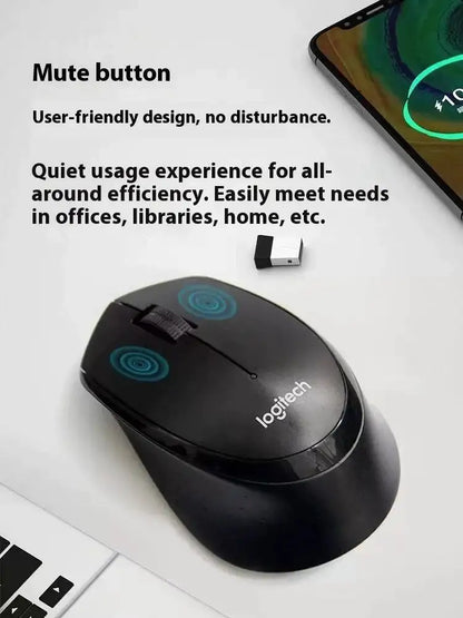Logitech M330 Professional Office Mouse, Compact, Quiet, Convenient to Carry, Comfortable to Touch, Specifically Designed
