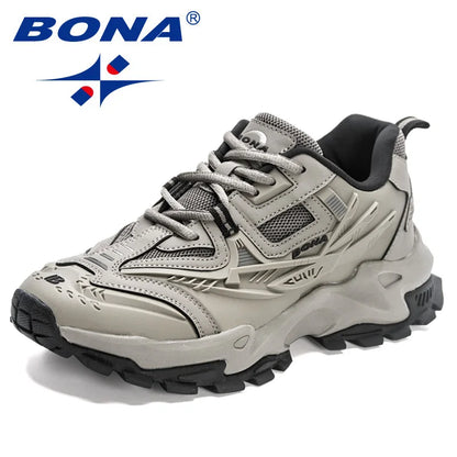 BONA 2023 Nové designové protiskluzové a odolné klasické běžecké boty, pánské sportovní boty na ven, lehké tenisky