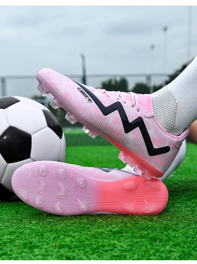 Mens Football Shoes Anti Slip Wear-resistant Grass Contest Training Youth Football Boots Light Five-a-side Soccer Shoes for Man