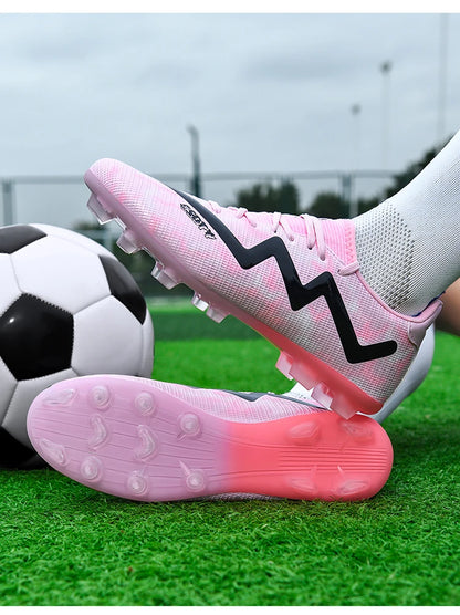 Mens Football Shoes Anti Slip Wear-resistant Grass Contest Training Youth Football Boots Light Five-a-side Soccer Shoes for Man