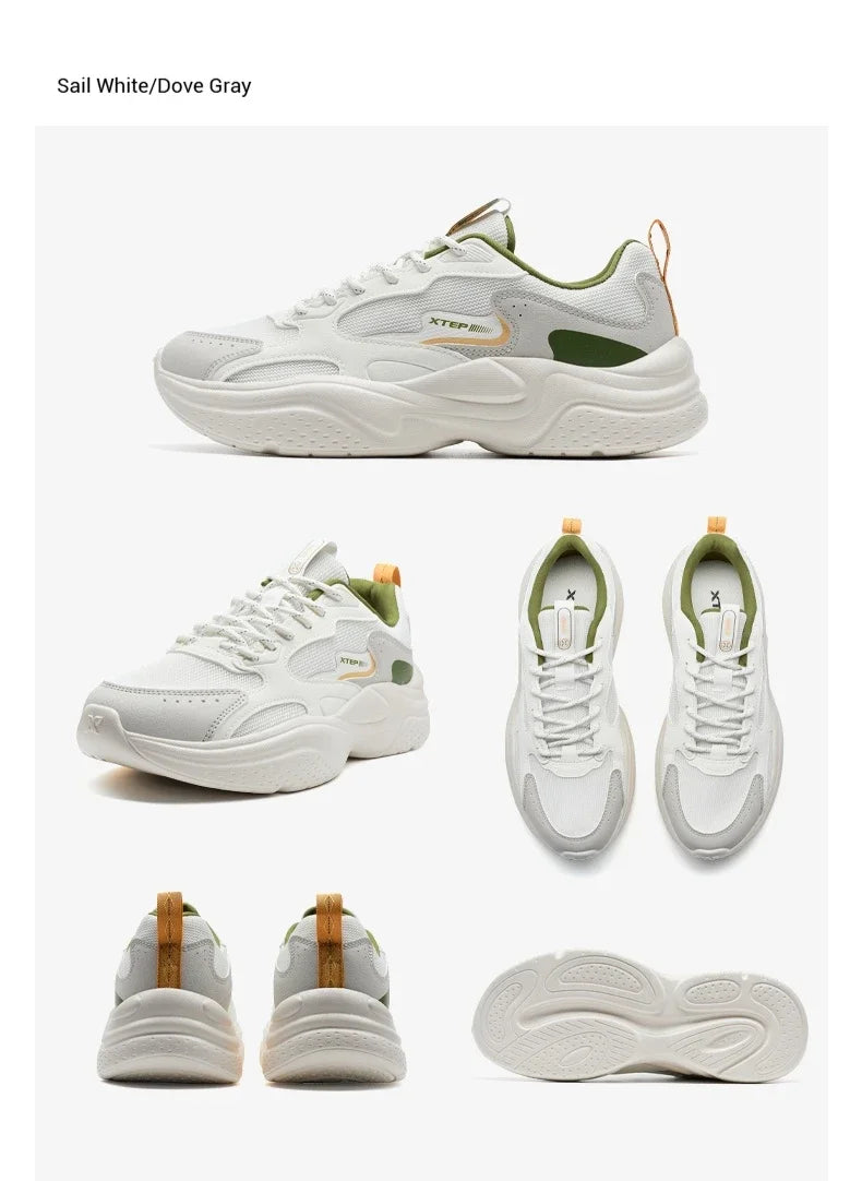 Xtep Casual Shoes For Men Summer New Mesh Breathable Thick Sole Heightened Lightweight Youth Fashion Sports Shoes 875319320001