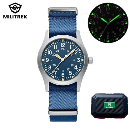 MILITREK 2026 New Military Retro Men'S VH31 Quartz Watch 37mm Sapphire Stainlesssteel 100m Waterproof C3 Luminous Reloj Hombre