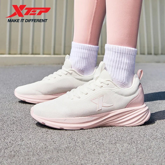 Xtep Women's Running Shoes 2025 Summer New Durable Lightweight Casual Shock-Absorbing Breathable Mesh Sneakers 875418110054