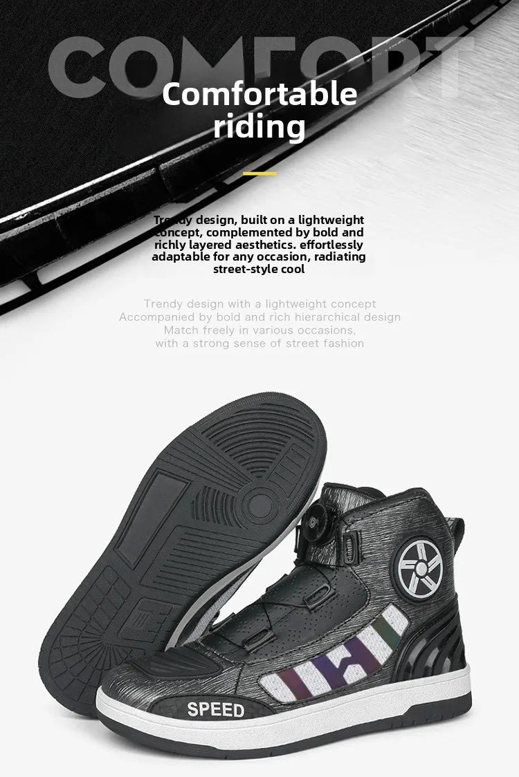 Motorcycle professional protective riding boots four season new fashion breathable anti slip men's outdoor off-road riding shoes