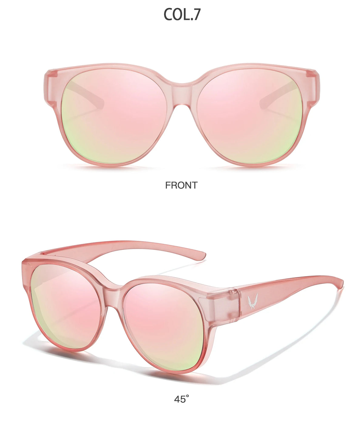 Over Glasses with Box Cover Over Myopia Eyeglasses Unisex Round Shades with UV protection Outdoor Sports Fishing Hiking Cycling