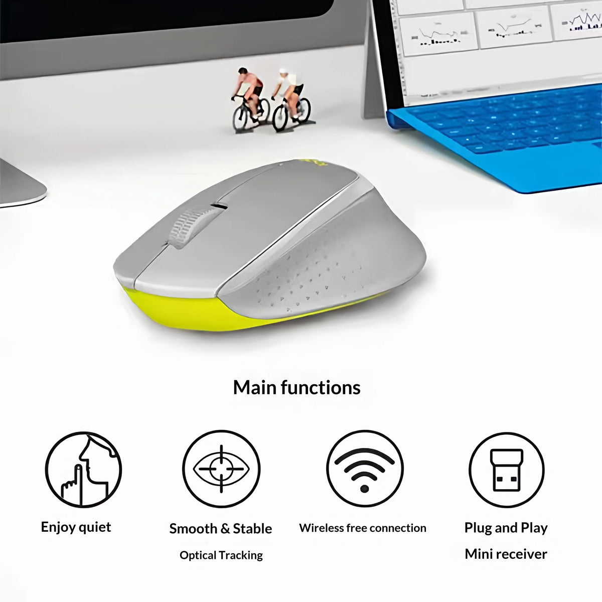 Logitech M330 Professional Office Mouse, Compact, Quiet, Convenient to Carry, Comfortable to Touch, Specifically Designed