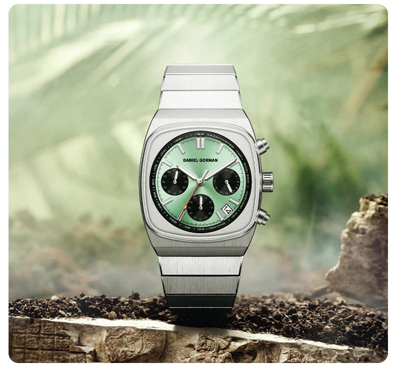 Horloge voor mannen in roestvrij staal Case Shape: Round Case
