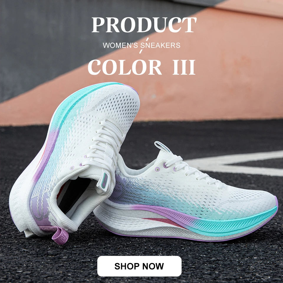 Baasploa Women Carbon Plate Running Shoes Outdoor Professional Cushioning Jogging Sneakers Female Casual Breathable Sports Shoes