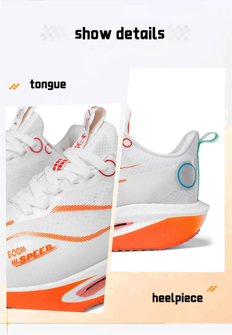 Men's Running Shoes Carbon Plate Professional Running Shoes Breathable Non-slip Cushioning Women's Casual Running Sports Shoes