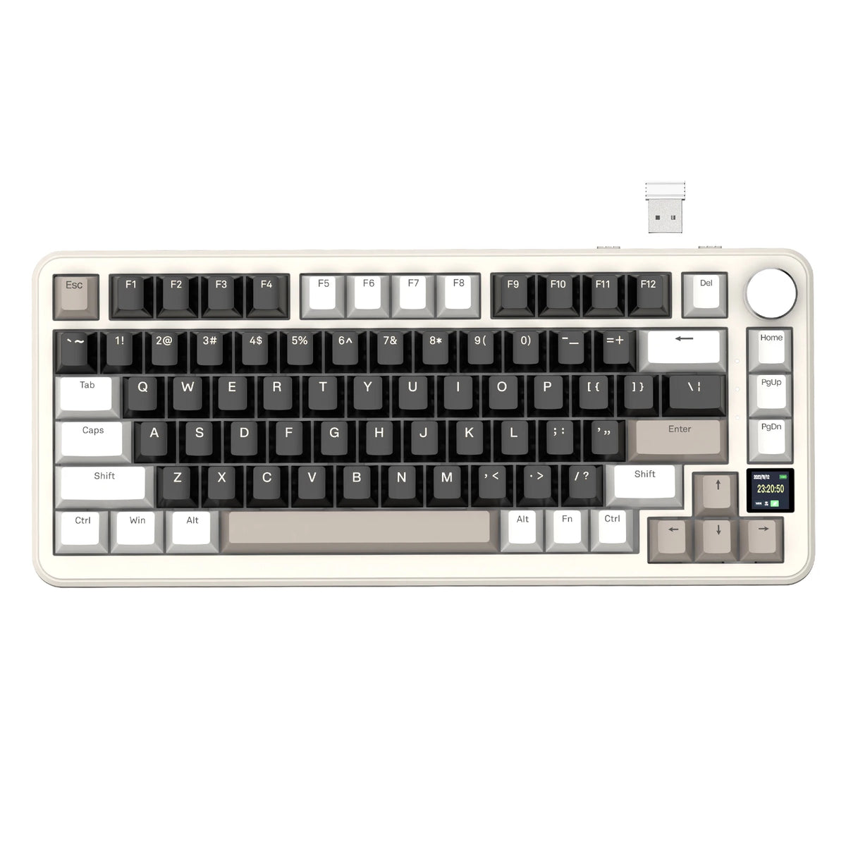 ATTACK SHARK X85 Pro 75% Mechanical Keyboard Wireless RGB Gaming Keyboard with Display Screen, Knob, Hot Swappable Gasket Mount, Bluetooth, 2.4GHz & Wired