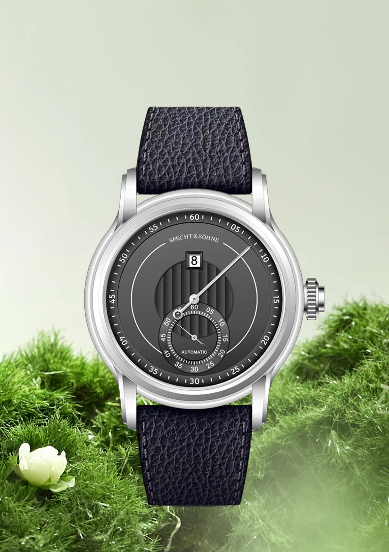 2026 New Luxury Specht & Söhne Jump Hour Watches Automatic Mechanical Watch For Men Sapphire Crystal Stainless Steel Wristwatch