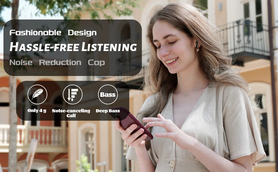 Wireless Earbuds Bluetooth 5.3 ENC Mic – 36H Playtime LED Display Wireless Earbuds with Noise Cancelling, Deep Bass In-Ear Headphones