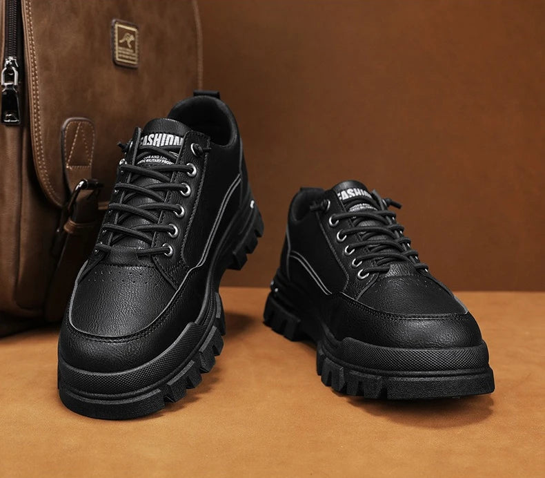 Men's Casual Sports Outdoor Hiking Trendy Fashion Street Comfortable Men's Thick Soled Board Shoes